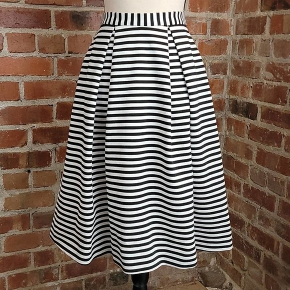 NICHOLAS Breton Stripe Ponti Ball Skirt 4